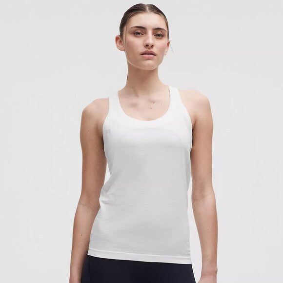 Swiftly Tech Racerback Tank Top 2.0 Hip Length - White - Picture 1 of 3